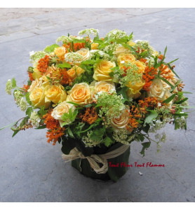 BOUQUET ROND DE ROSES